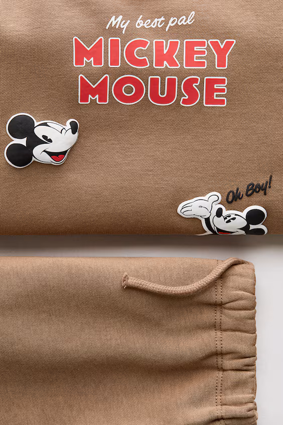 Комплект из 2 предметов из трикотажа с принтом