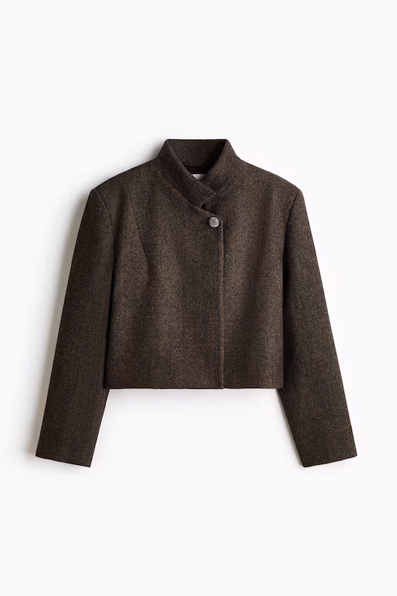 Блейзер из твида с шерстяной смесью h&m