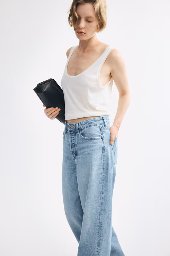 Джинсы baggy с комфортной посадкой на талии