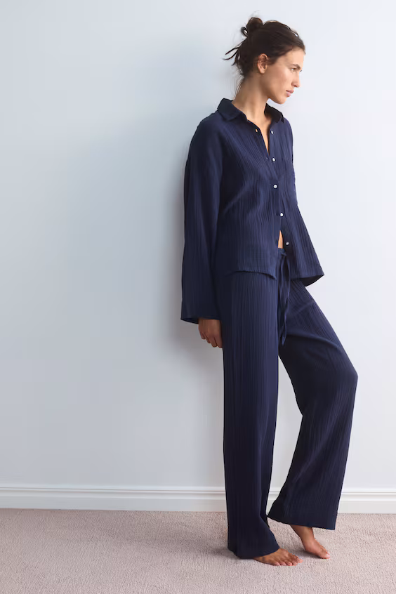 Пижама из муслина хлопка h&m