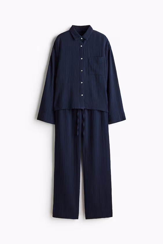 Пижама из муслина хлопка h&m