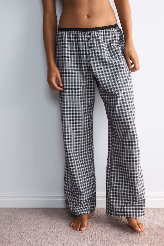 Пижамные брюки из фланели h&m
