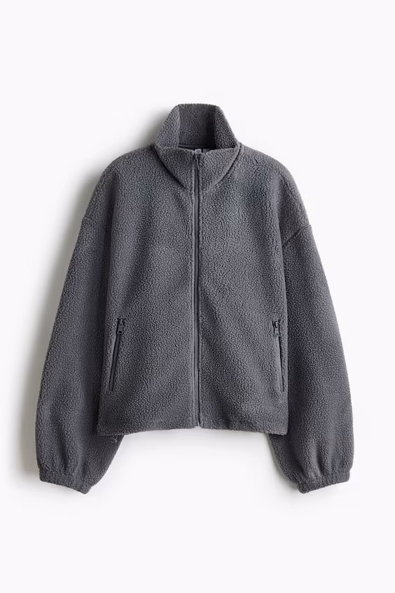 Плюшевое пальто h&m