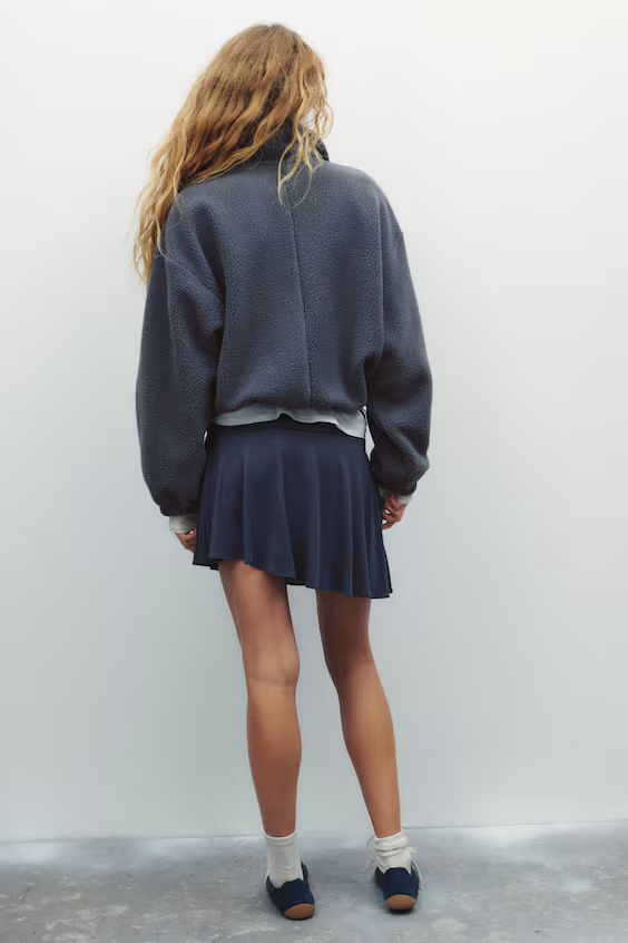 Плюшевое пальто h&m