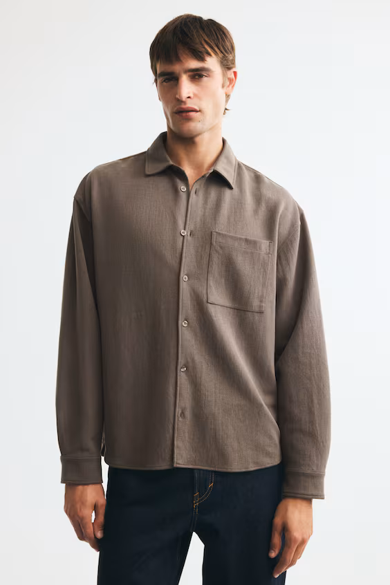Комфортная футболка из джерси relaxed fit h&m