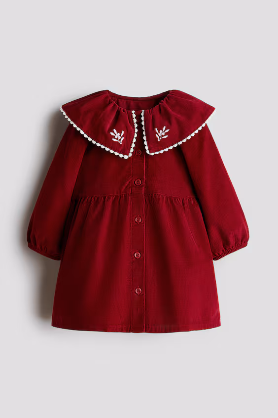 Хлопковое платье с воротником h&m