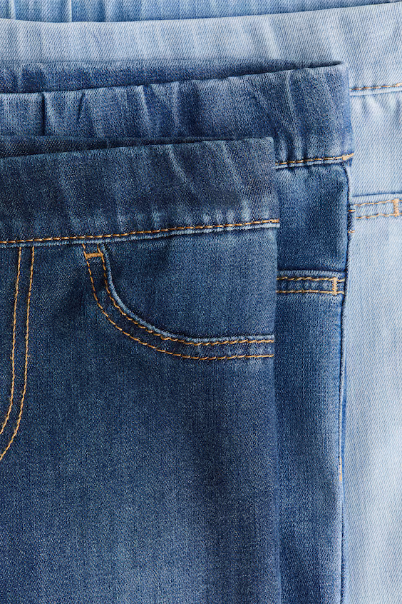 Комплект из 3 джеггинс в джинсовой ткани