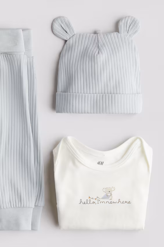 Набор из 3-х предметов из хлопкового джерси