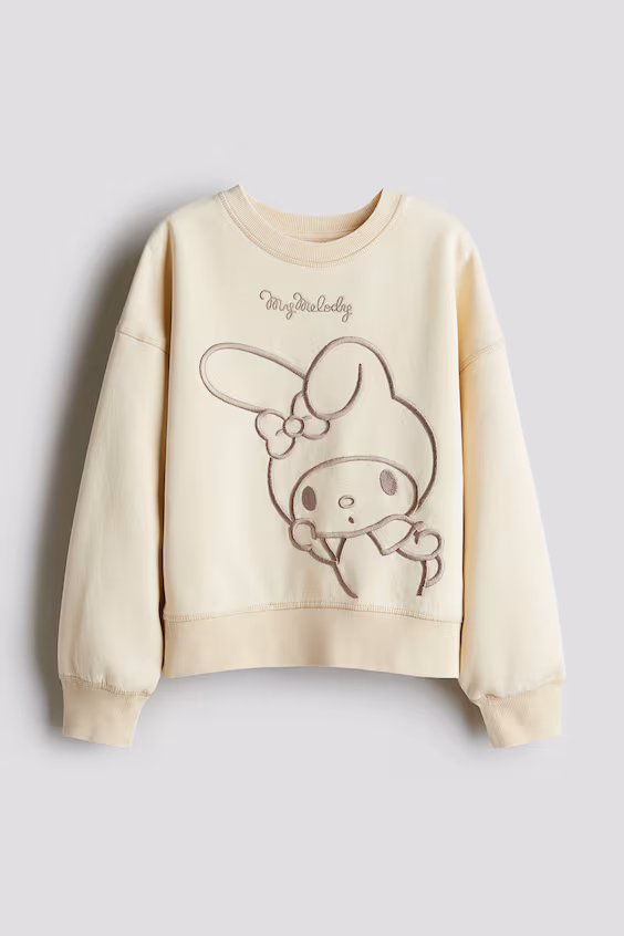 Толстовка с вышитым принтом