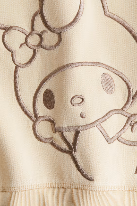 Толстовка с вышитым принтом