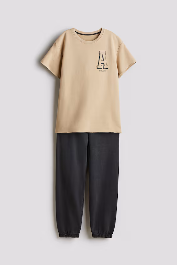 Пижама из мягкого хлопкового футера