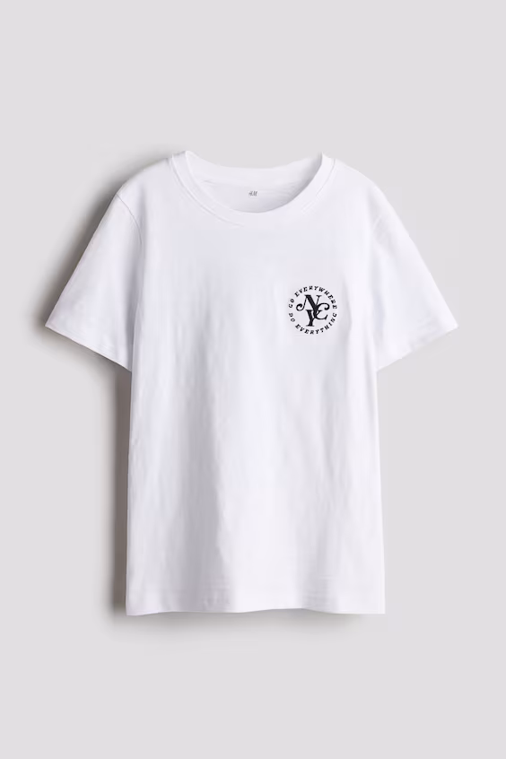 Футболка из хлопка с принтом