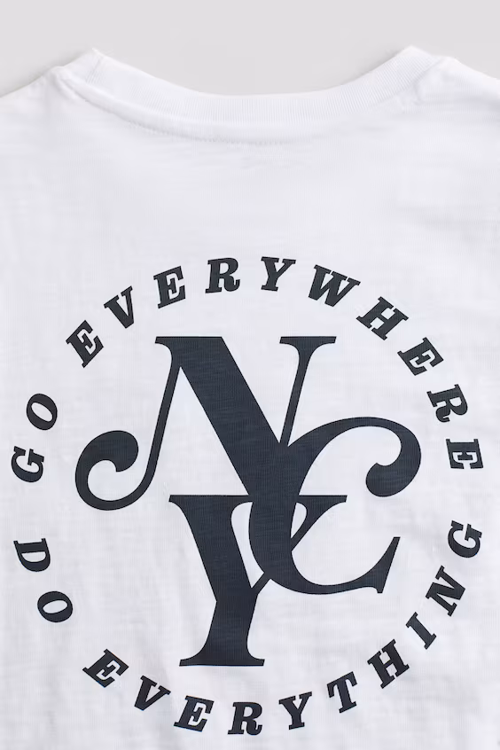 Футболка из хлопка с принтом