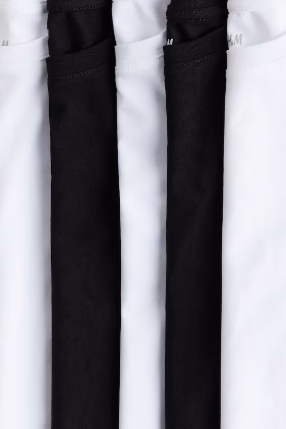 Набор из 5 футболок из хлопкового джерси