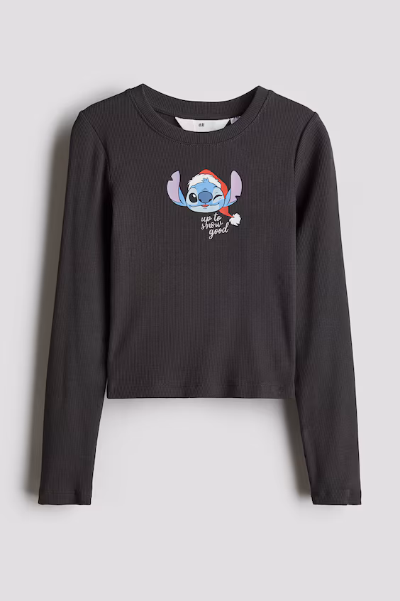 Кофта из джерси с принтом