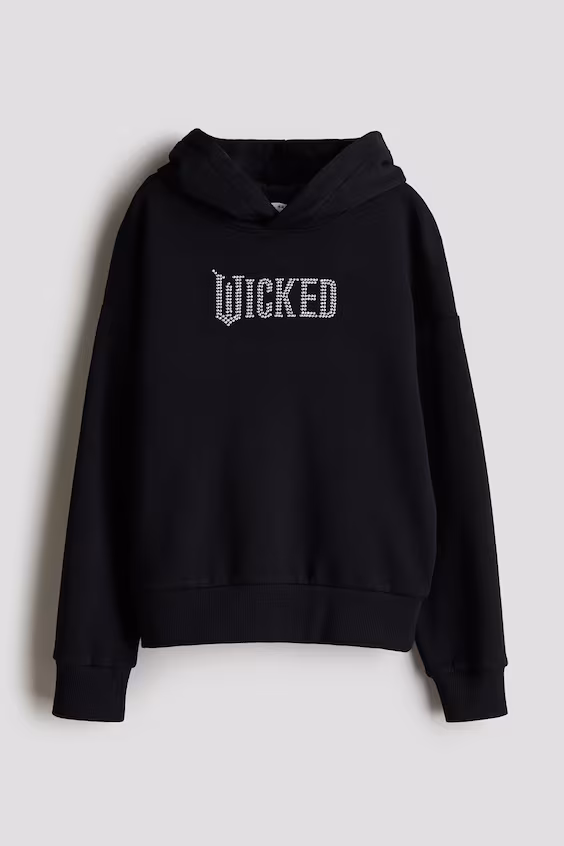 Оверсайз свитшот с капюшоном и принтом