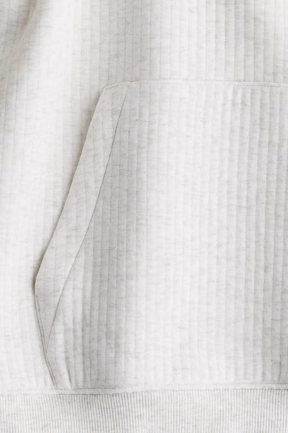 Свитшот с капюшоном из рубчатого мольтона