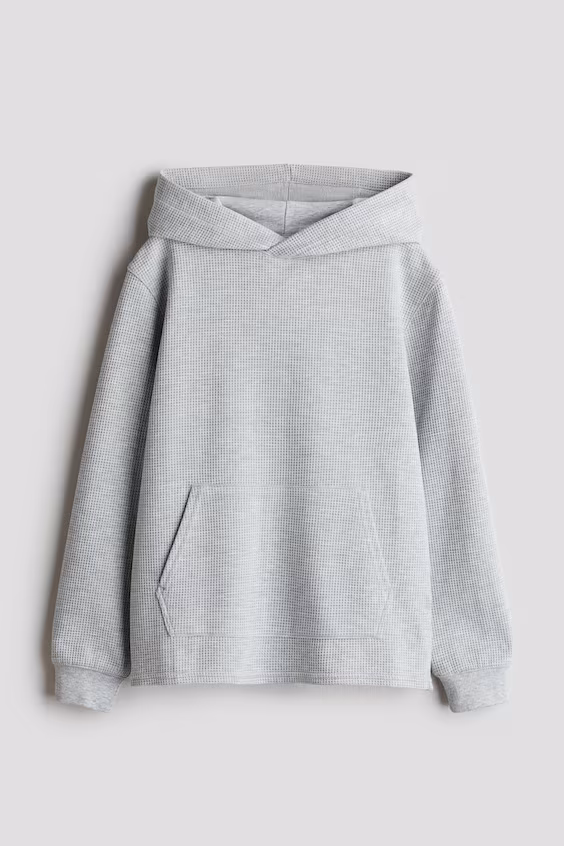 Свитшот с капюшоном из рельефного джерси