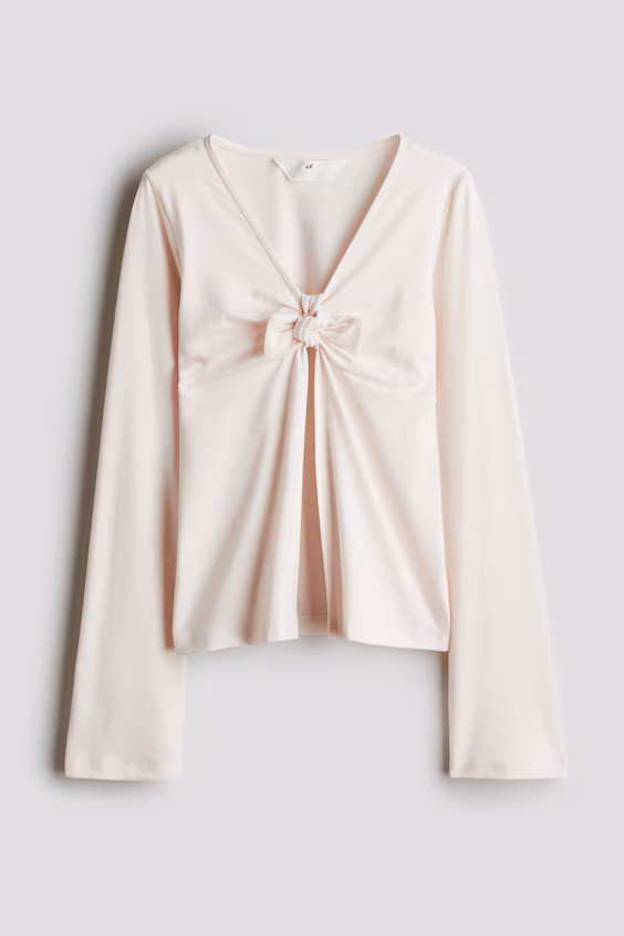 Кардиган из мягкого трикотажа с завязками