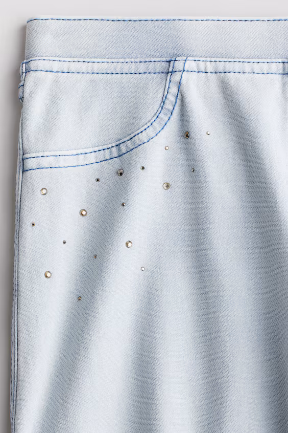 Широкие брюки в джинсовом стиле