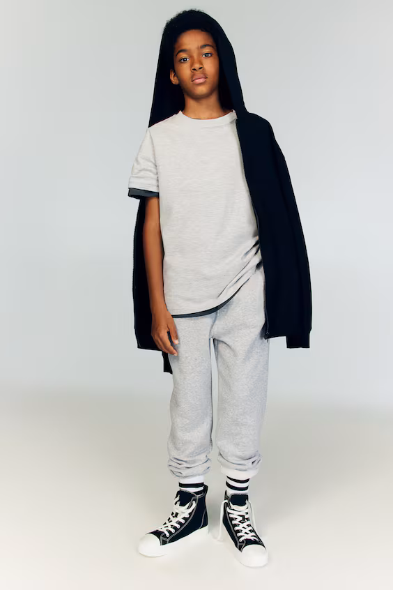 Брюки-джоггеры из мягкого хлопкового мольтона