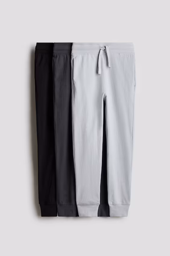 Набор из 3 брюк-джоггеров из хлопкового джерси