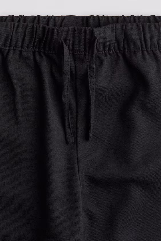 Широкие брюки из хлопковой ткани