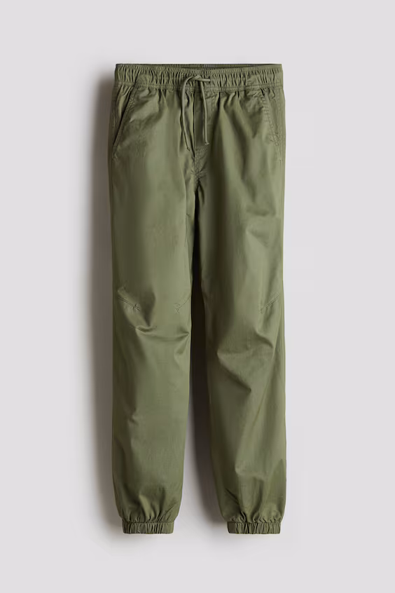 Брюки джоггеры в хлопковой ткани с подкладкой