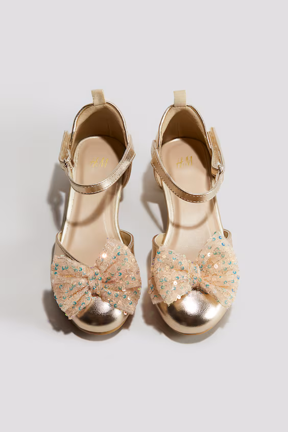 Туфли с драпированным бантом