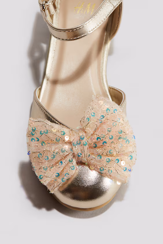 Туфли с драпированным бантом