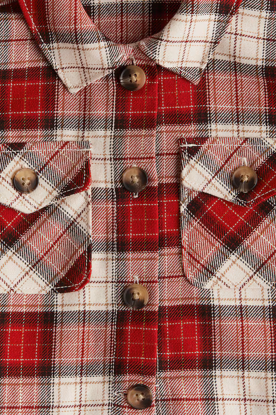 Короткая фланелевая куртка