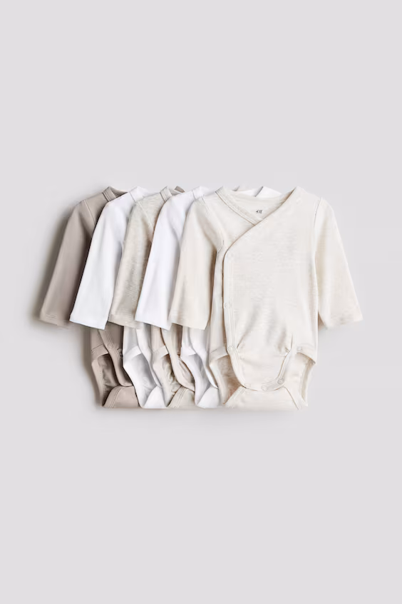 H&m набор из 5 боди с завязками