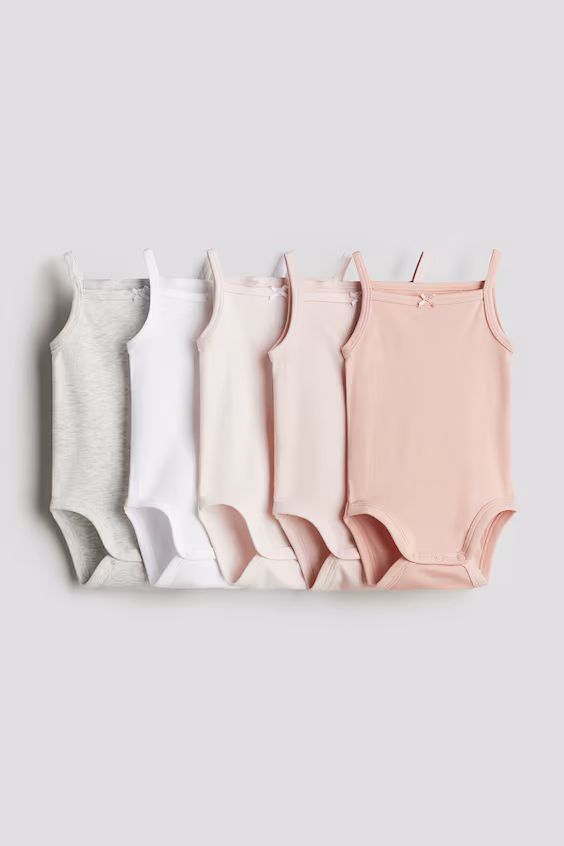 H&m набор из 5 боди из хлопка