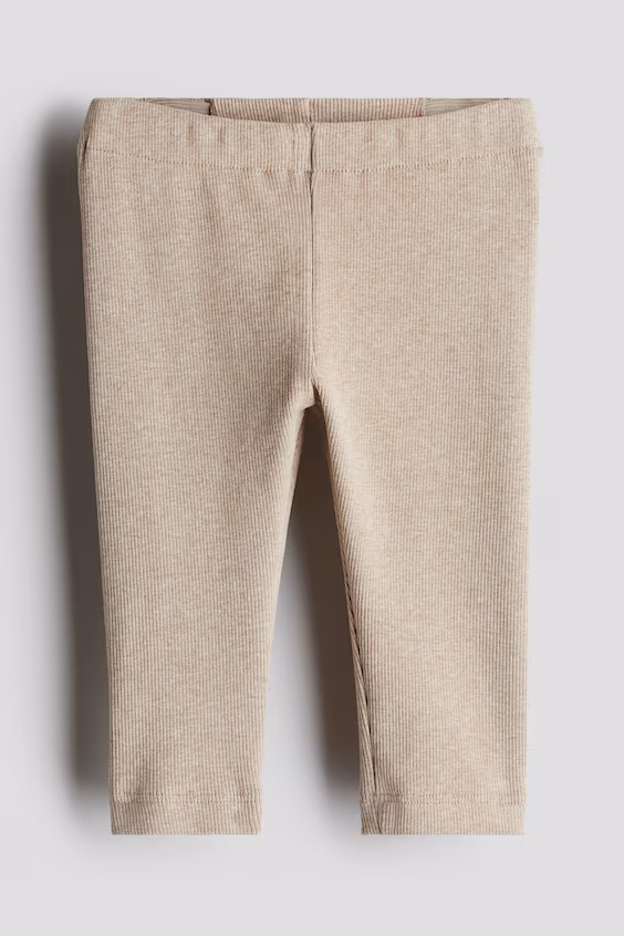 Ребристые леггинсы из хлопка