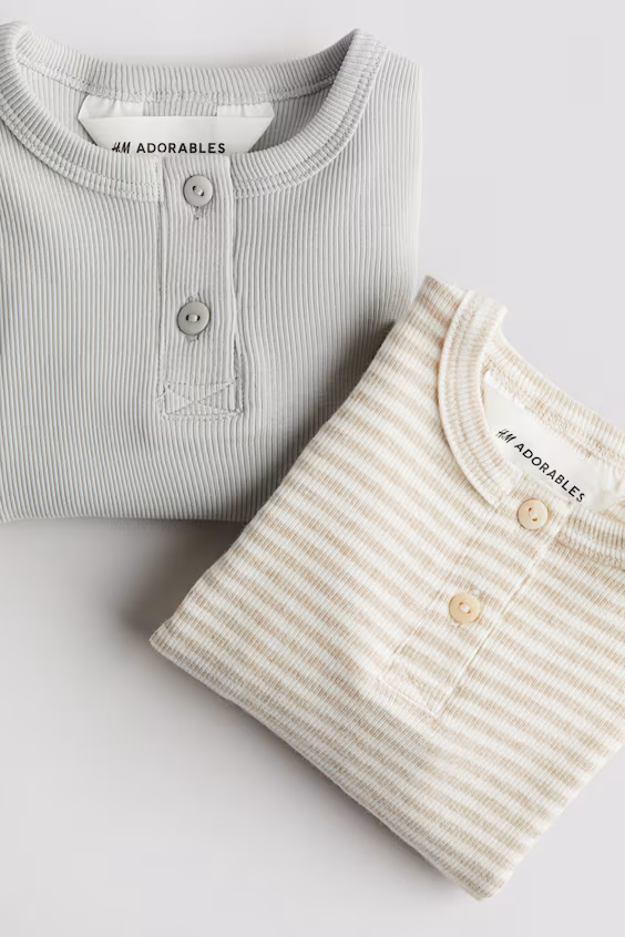 Pack de 2 свитера из хлопка с пуговицами