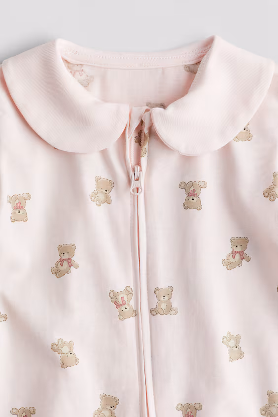 Пижама с запахом и молнией