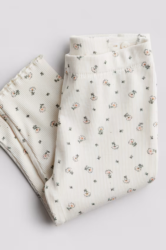 Лосины в рубчик из хлопка