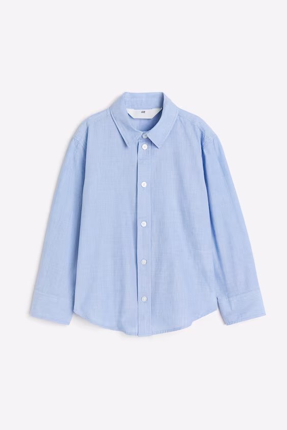 Рубашка с длинными рукавами из хлопка