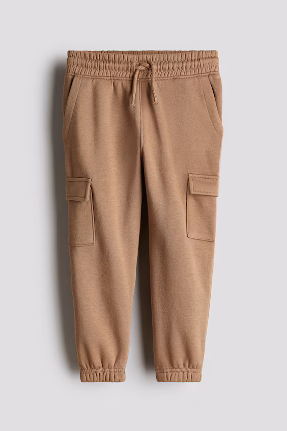 Брюки джоггеры cargo с начесом