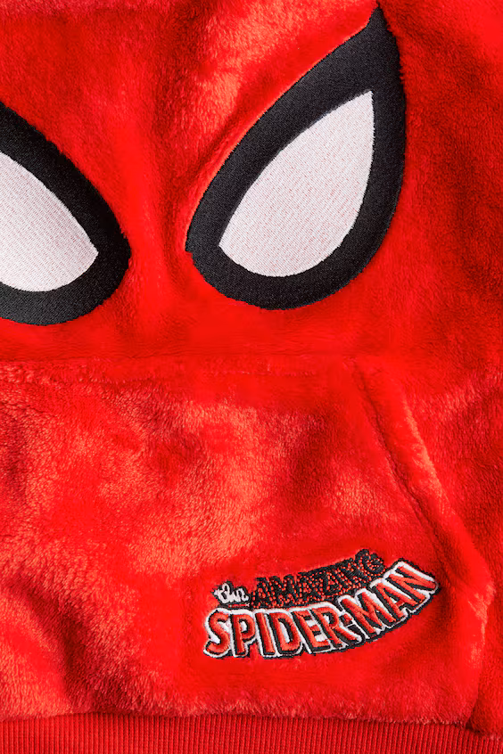 Толстовка с капюшоном из флисовой ткани с принтом