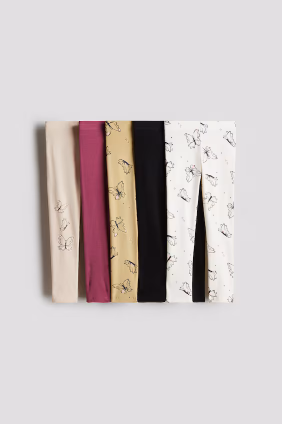 Набор из 5 леггинсов из хлопка