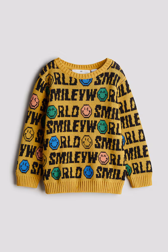 Свитер из хлопкового жаккарда