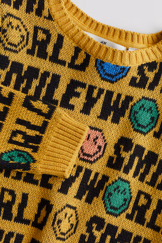 Свитер из хлопкового жаккарда