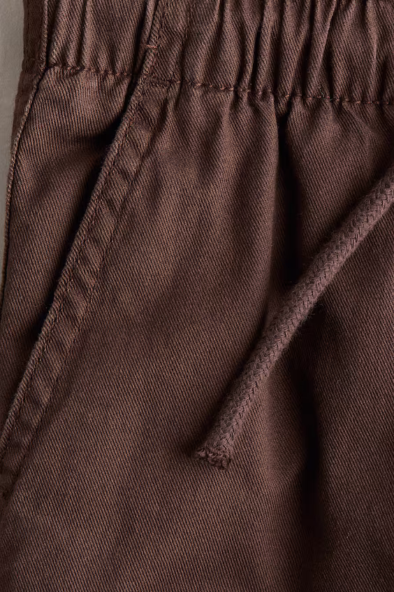 Джоггеры из саржи с подкладкой из джерси