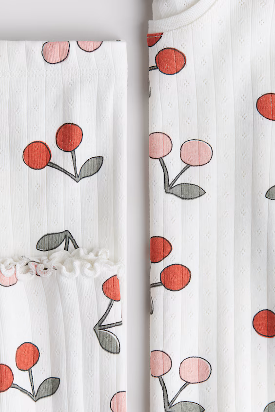 Пижама в рубчик из хлопка