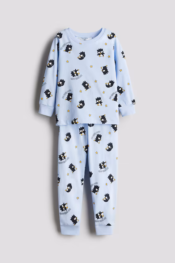 Пижама из хлопкового джерси с принтом