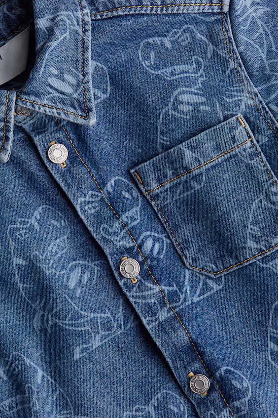 Рубашка из джинсы с узором