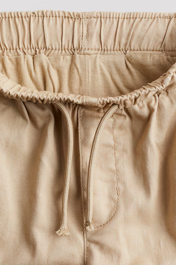 Брюки-джоггеры из саржи с подкладкой из джерси