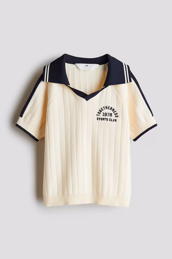 Поло из мягкой рубчиковой ткани