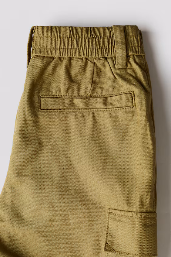 Брюки карго из хлопкового махрового полотна